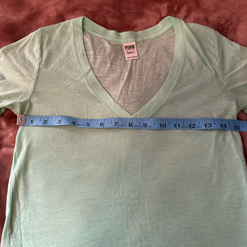 PINK Victoria’s Secret mint Green V-Neck T-Shirt